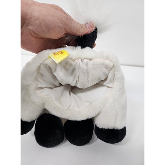Vintage 1995 Black White Plush Soft Toy Cow Hand Puppet Happiness Always NEW - Picture 9 of 12